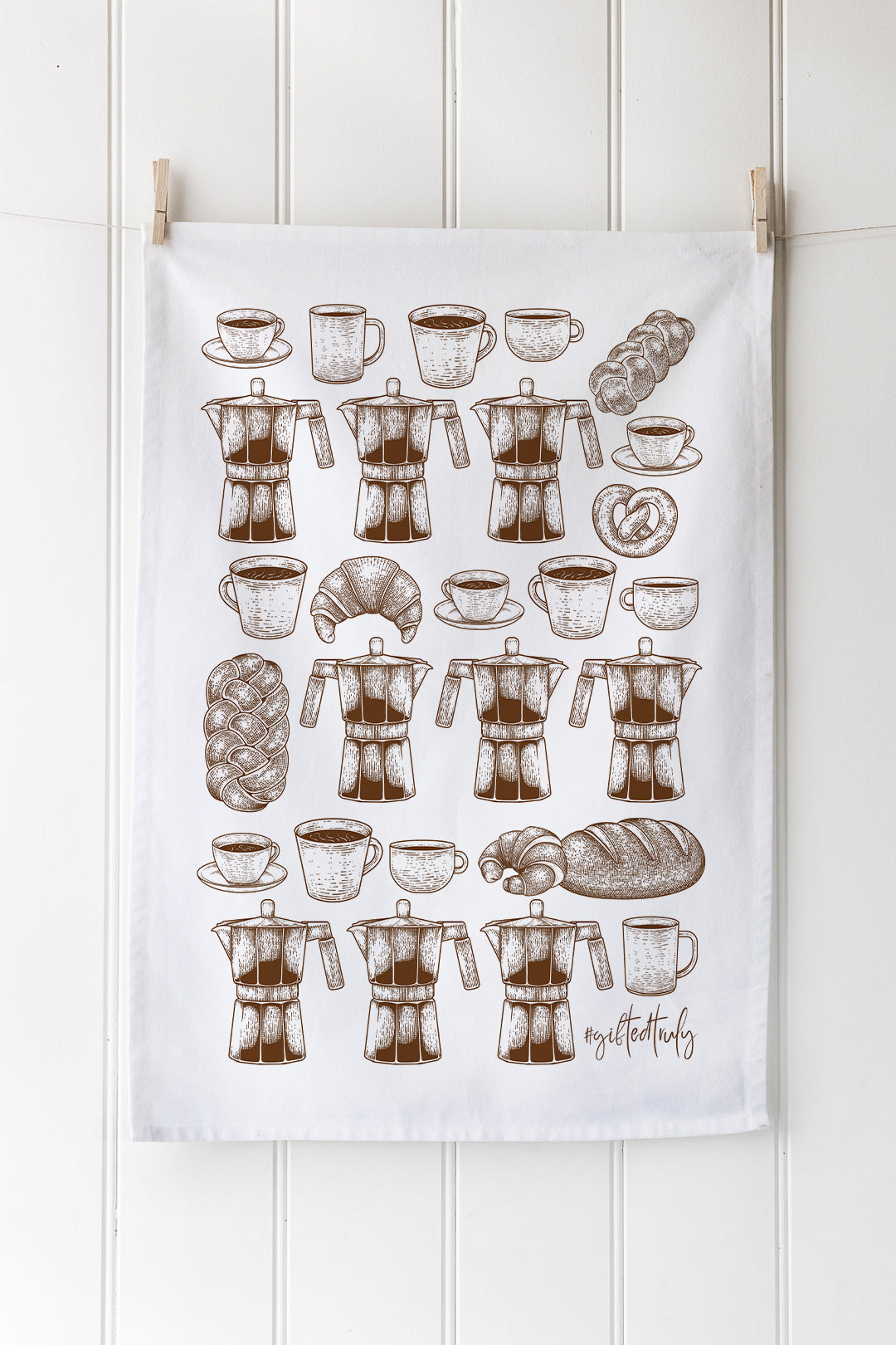 3pk Coffee & Croissants Tea Towels