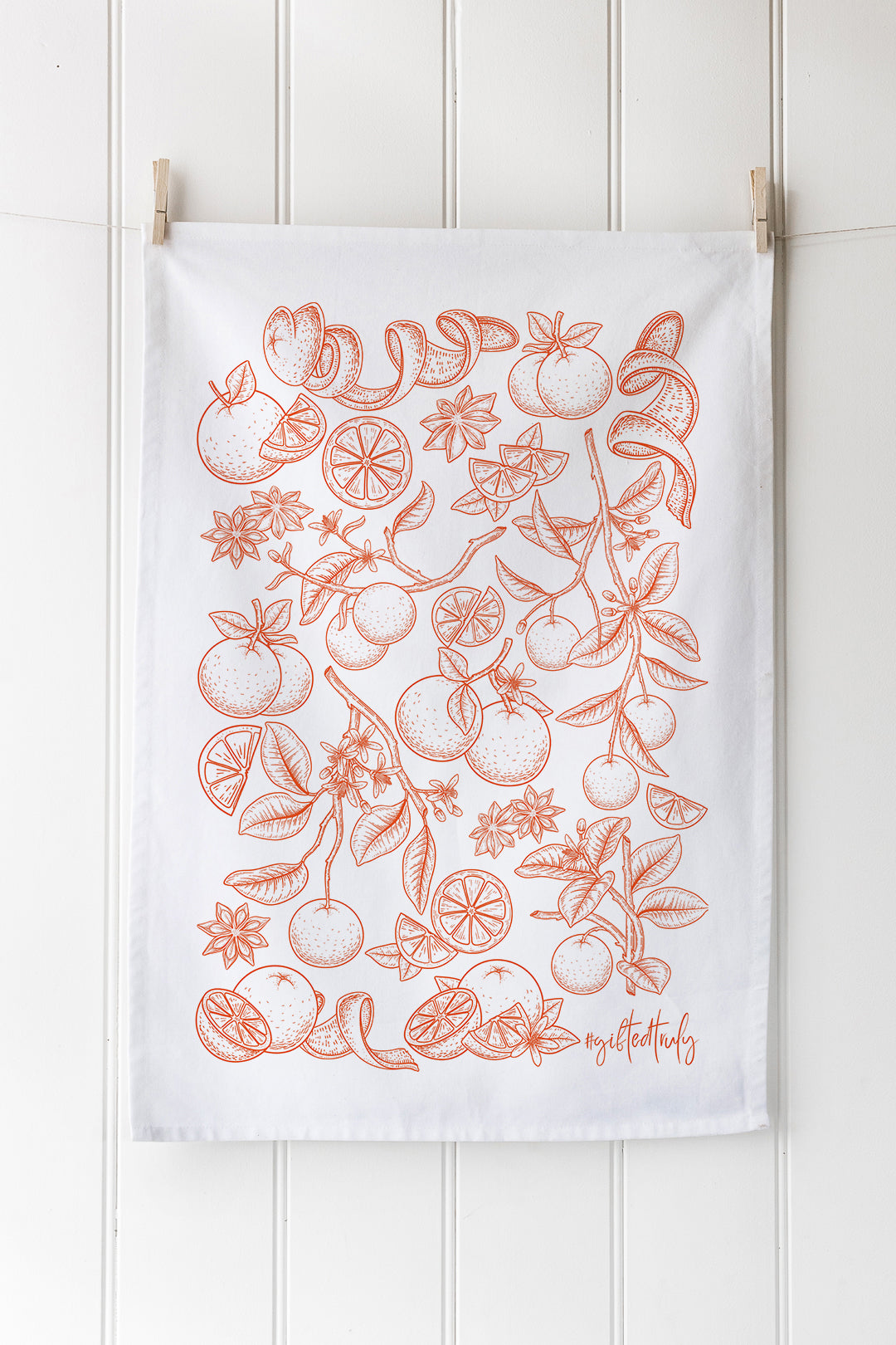 3pk Orange Tea Towels