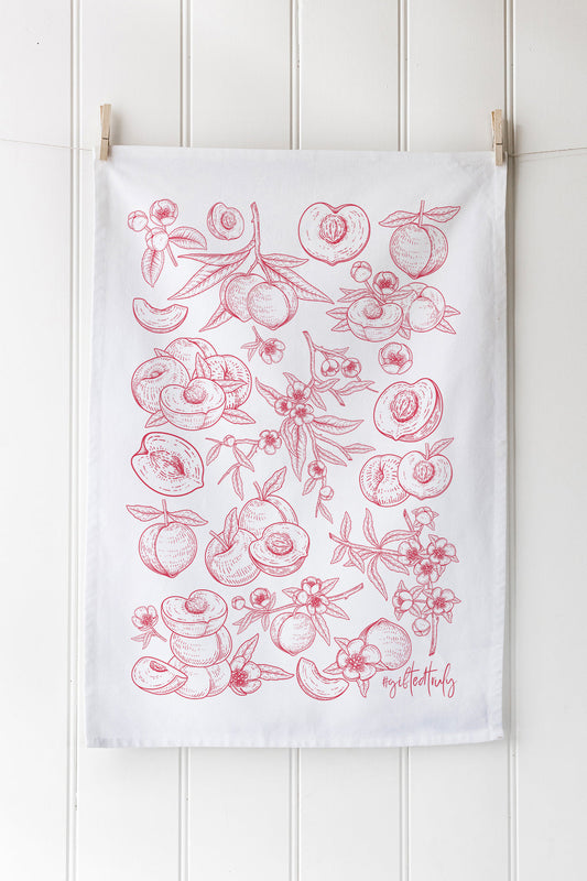 3pk Peach Blossom Tea Towels