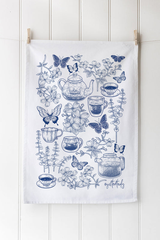 3pk Tea & Butterflies Tea Towels